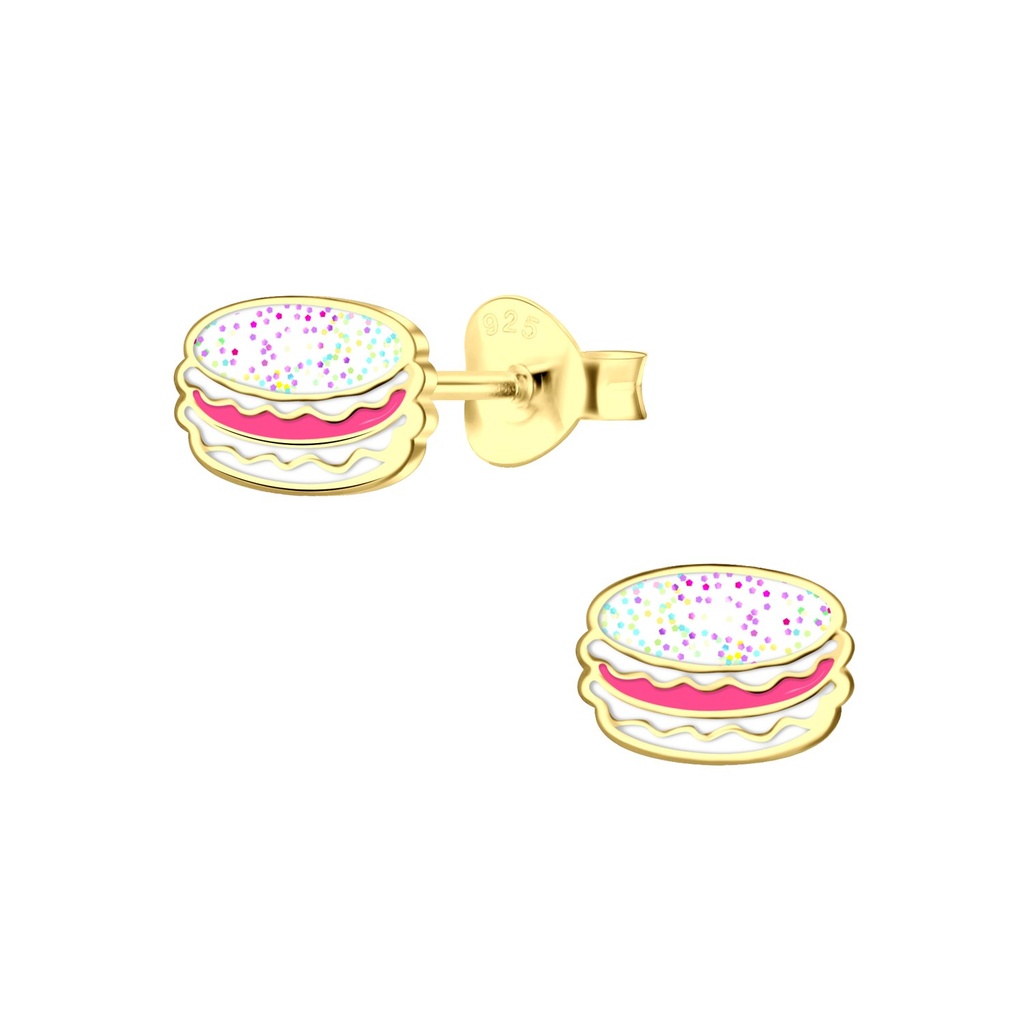 Silver Macaron Stud Earrings
