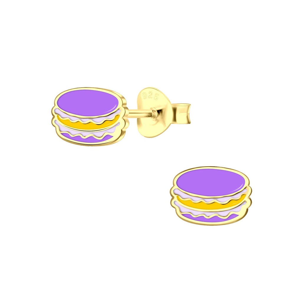 Silver Macaron Stud Earrings