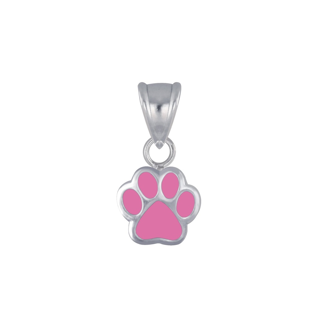 Pendentif empreinte de patte en argent