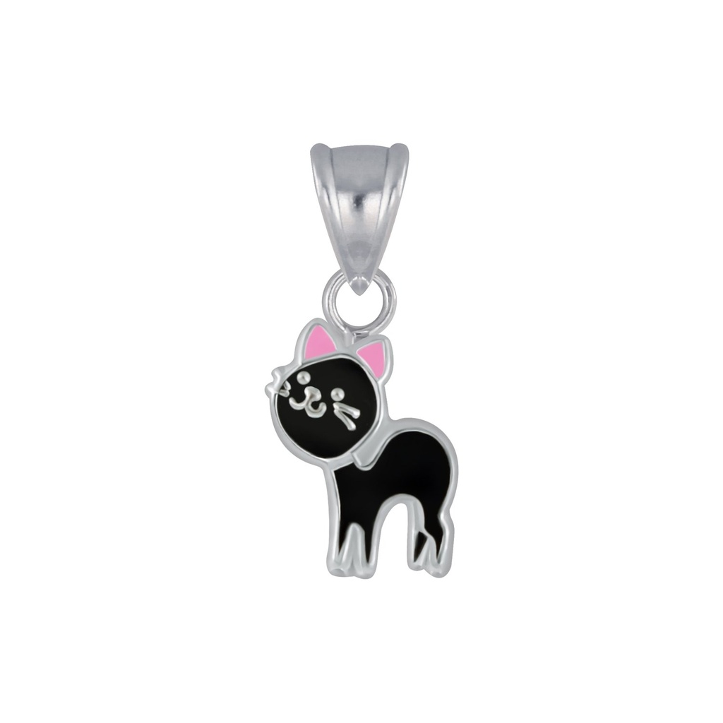 Pendentif chat en argent