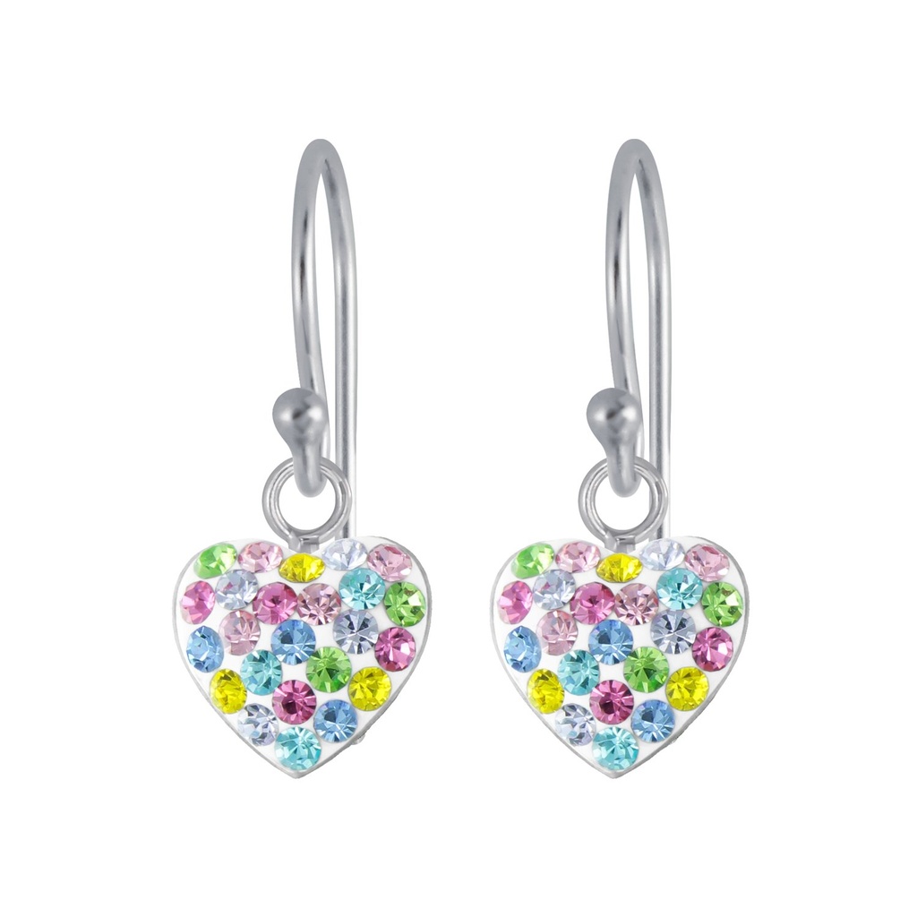 Boucle d'oreille cœur en argent