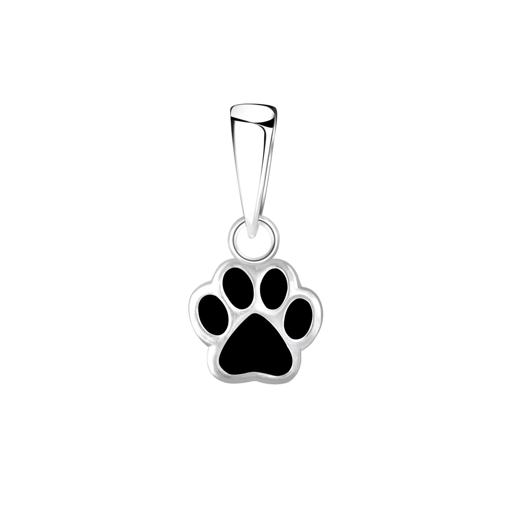 Pendentif empreinte de patte en argent