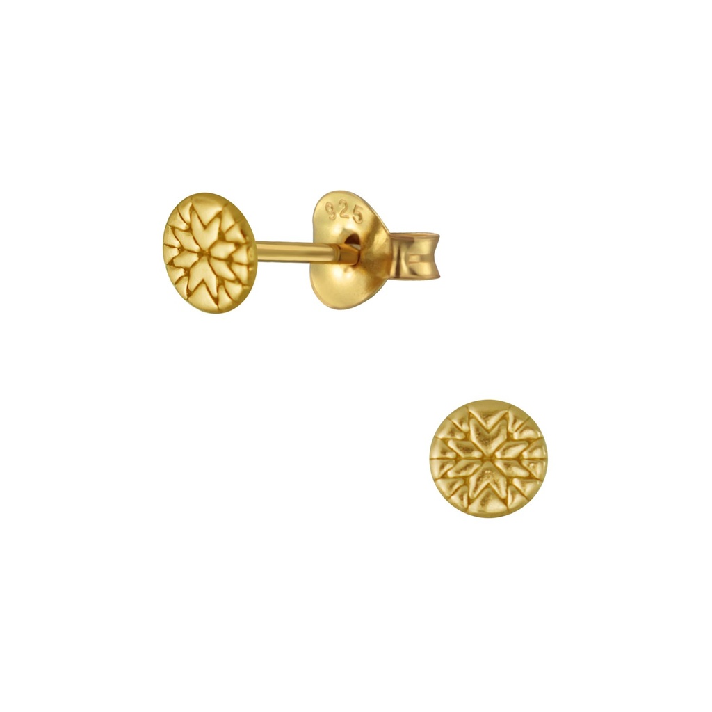 Puces d'oreilles à motifs en argent