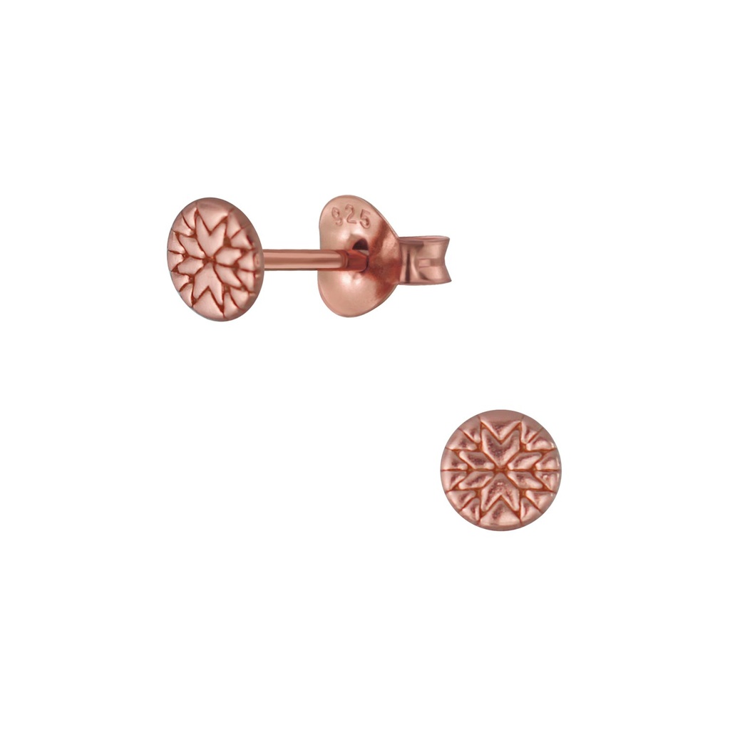 Puces d'oreilles à motifs en argent