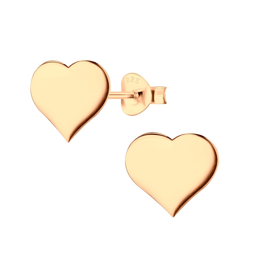 [10005050] Silver Heart Stud Earrings
