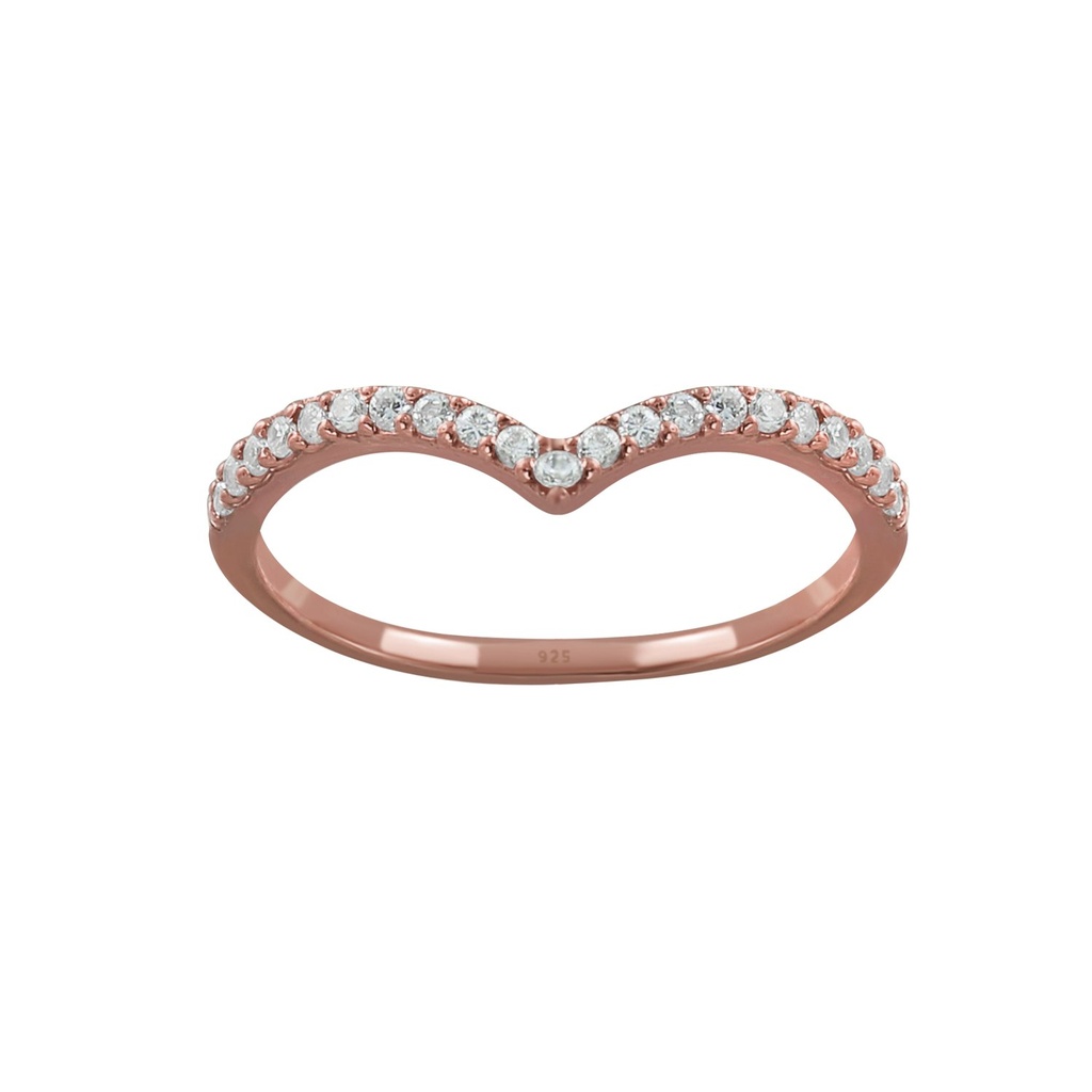 Bague chevron en argent