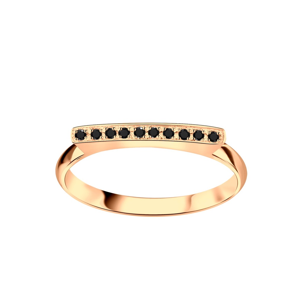 Bague barre en argent zircon