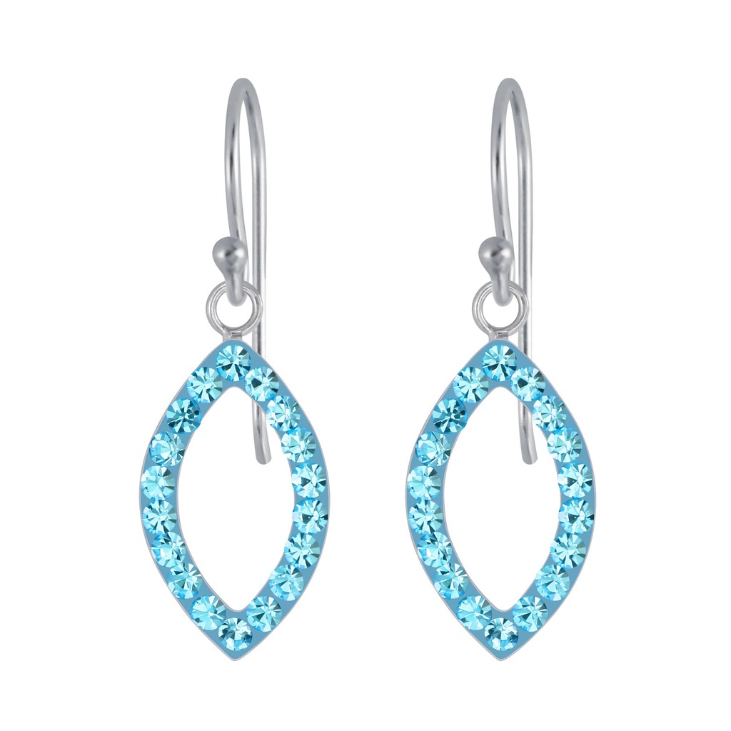 Silver Marquise Crystal Earrings