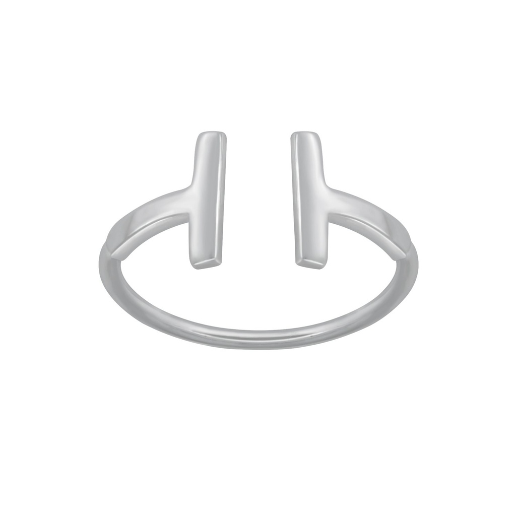 [WOO-P16741] Bague barre double en argent