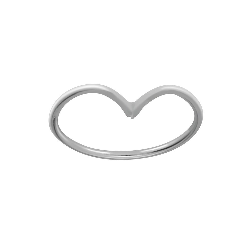 Silver Chevron Ring