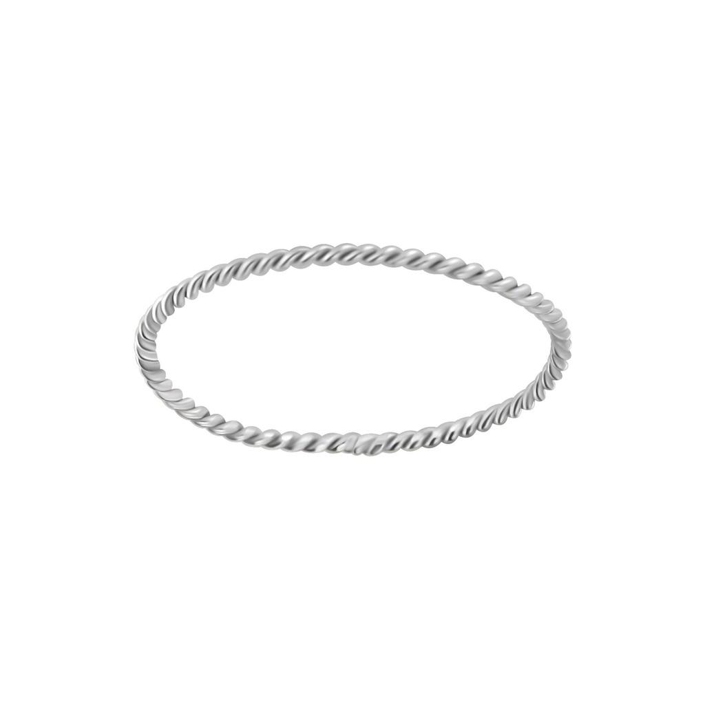 Bague torsadée en argent