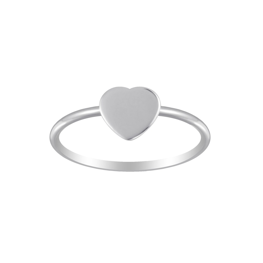 [10004697] Silver Heart Ring (EU 52 / US 6)