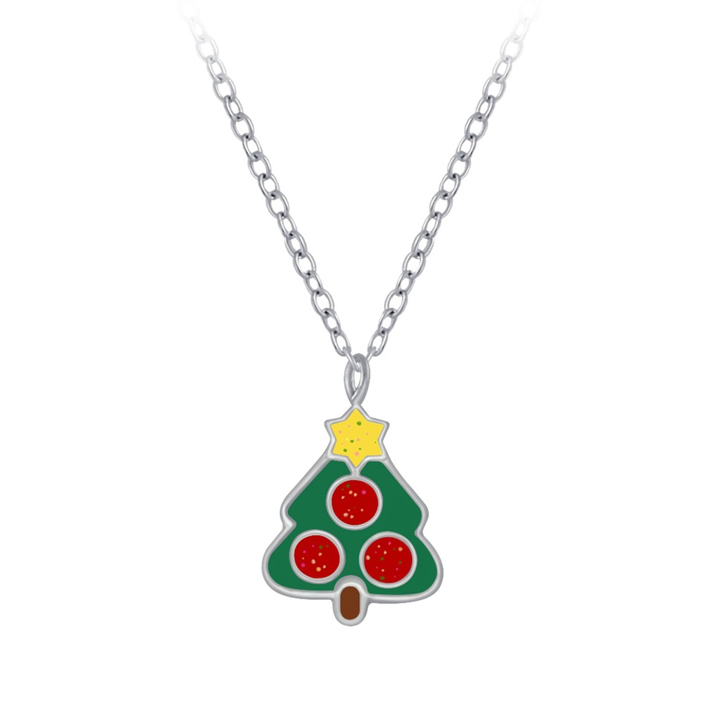 Collier sapin de Noël en argent
