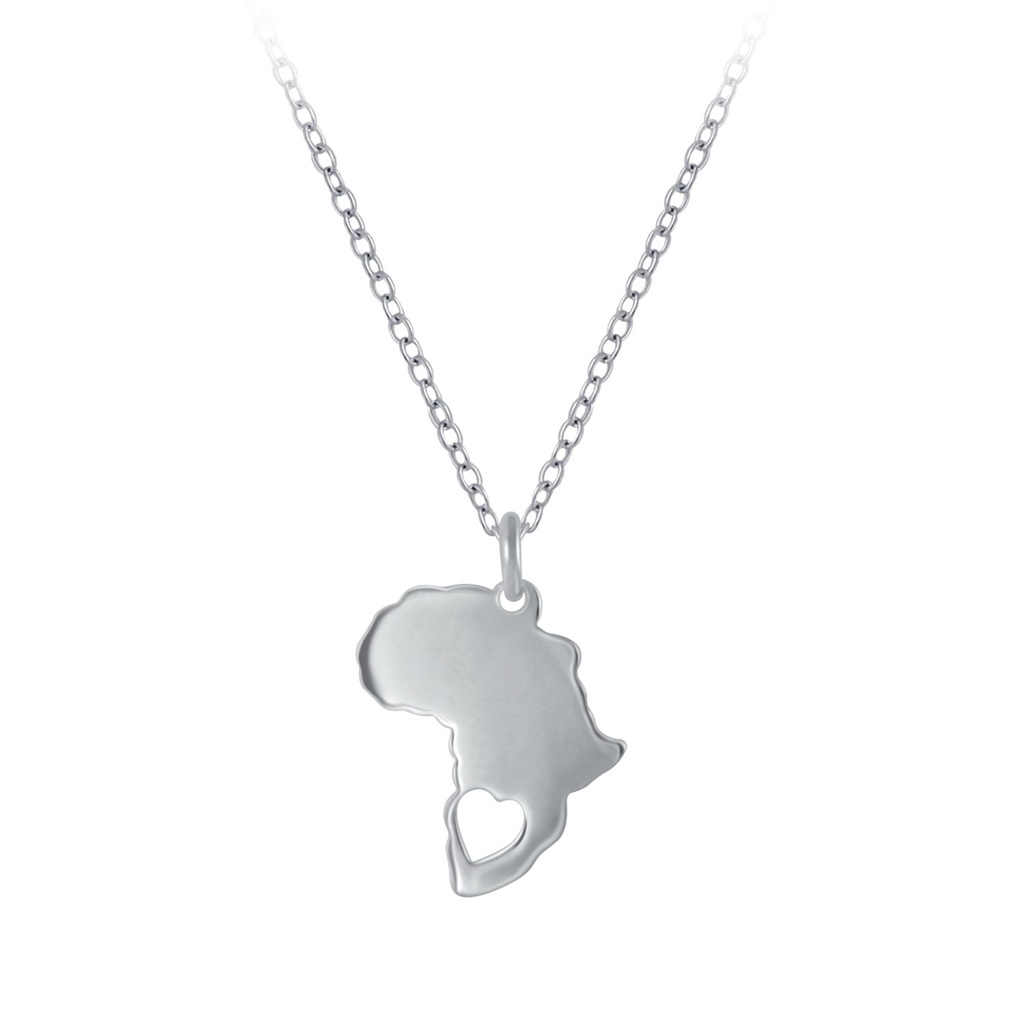 Collier Afrique amour en argent