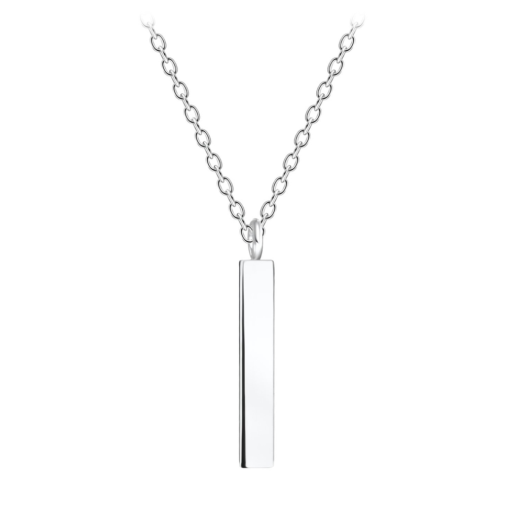 [10004659] Silver Bar Necklace