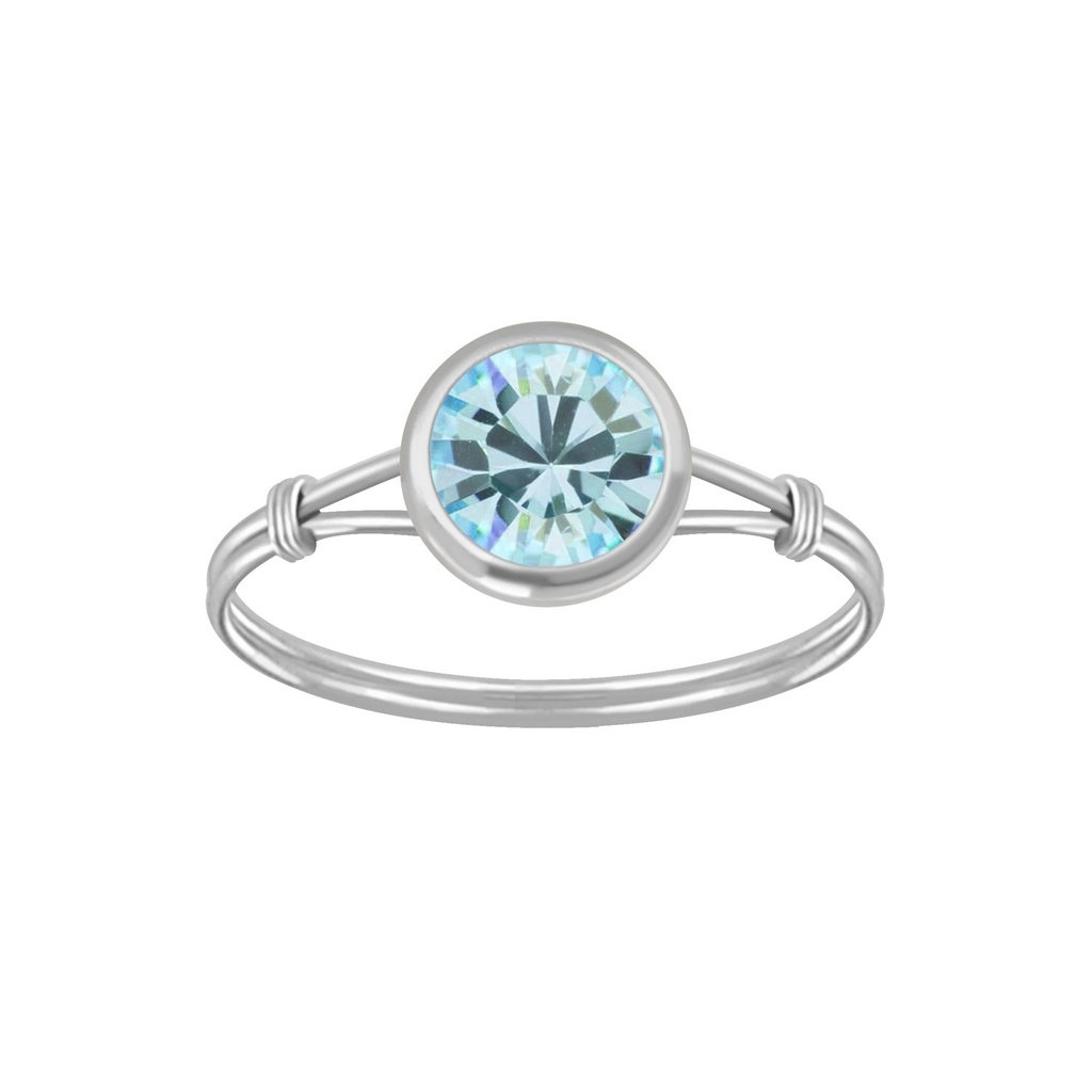 [10004551] Silver Handmade Solitaire Ring (EU 52 / US 6)