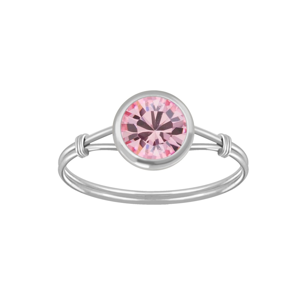 [10004547] Bague solitaire fait main en argent (EU 52 / US 6)
