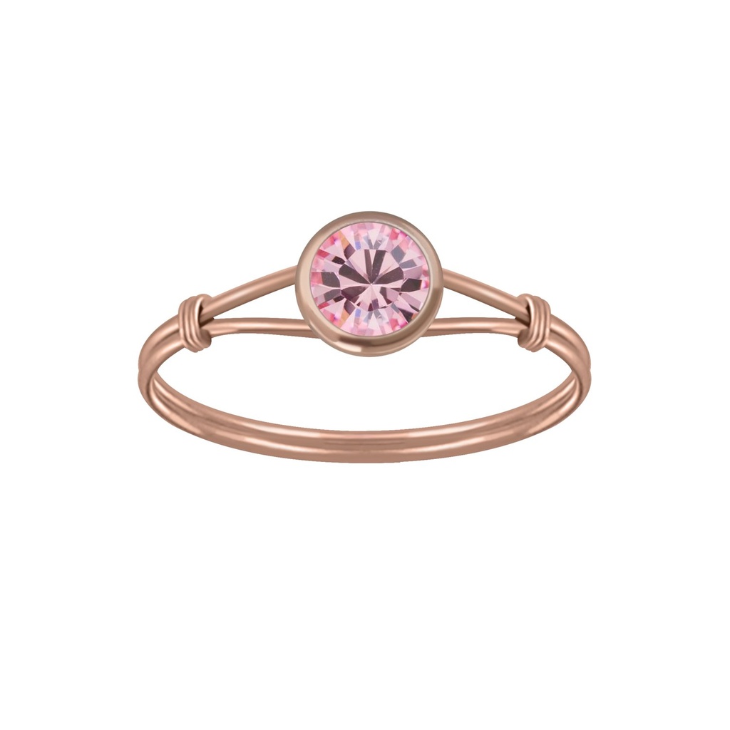 [10004538] Bague solitaire fait main en argent (EU 52 / US 6)