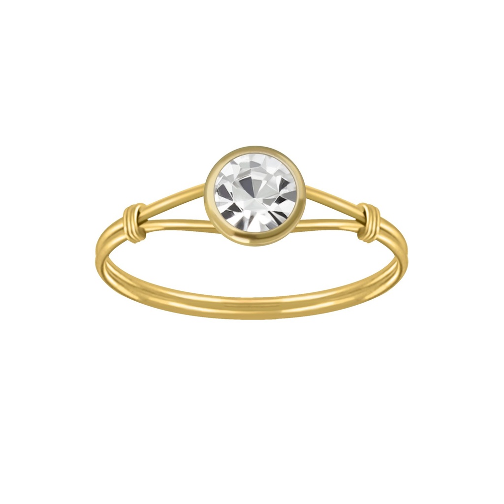 [10004526] Silver Handmade Solitaire Ring (EU 52 / US 6)