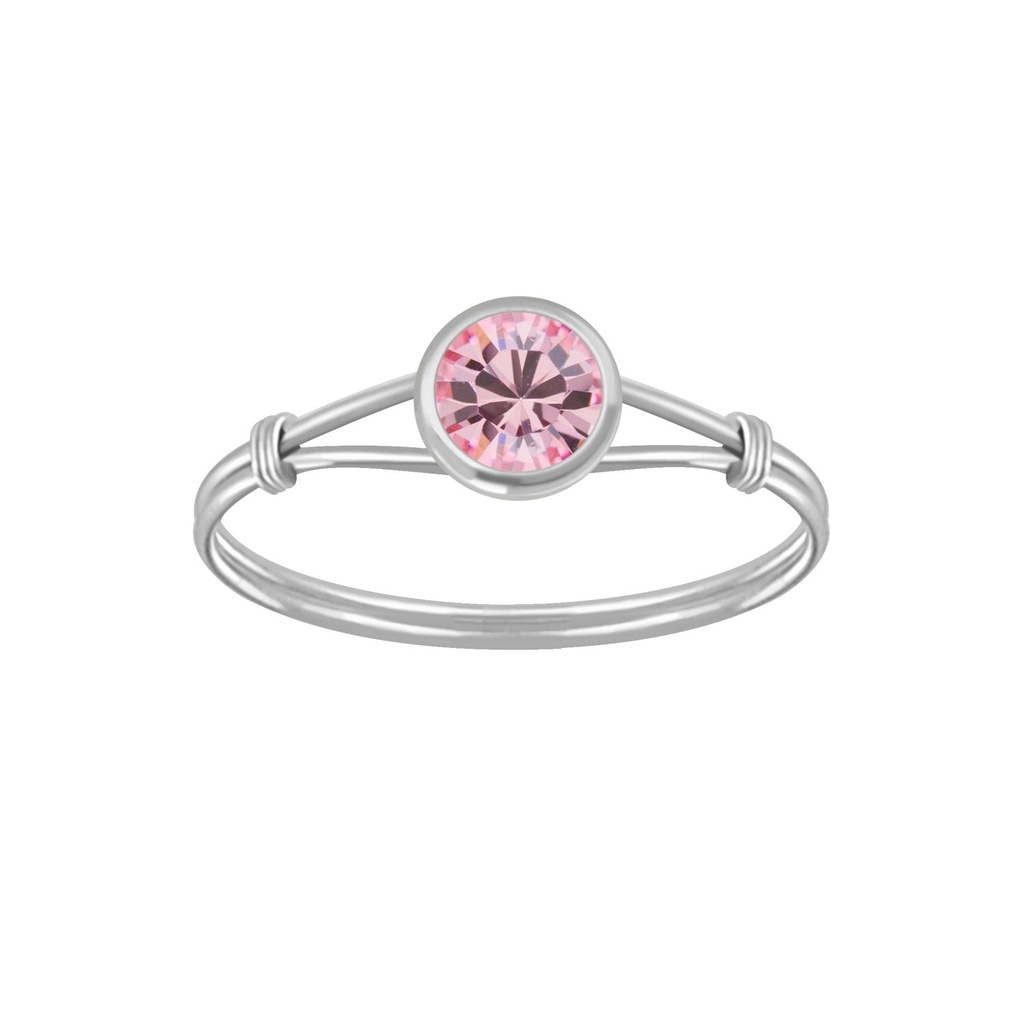Bague solitaire fait main en argent