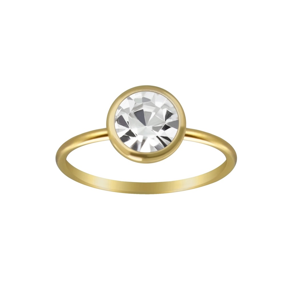 [10004511] Silver 7mm Solitaire Ring (EU 50 / US 5.5)