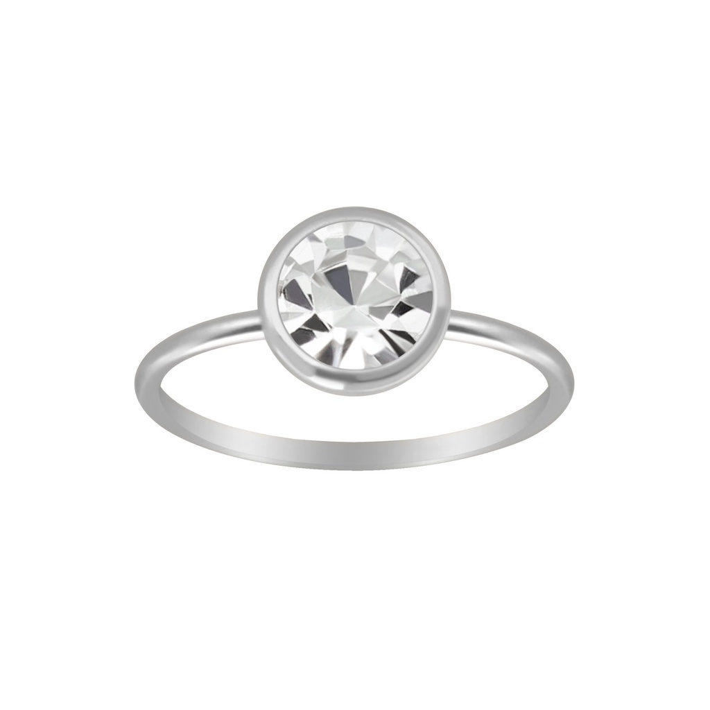 [10004508] Silver 7mm Solitaire Ring (EU 50 / US 5.5)