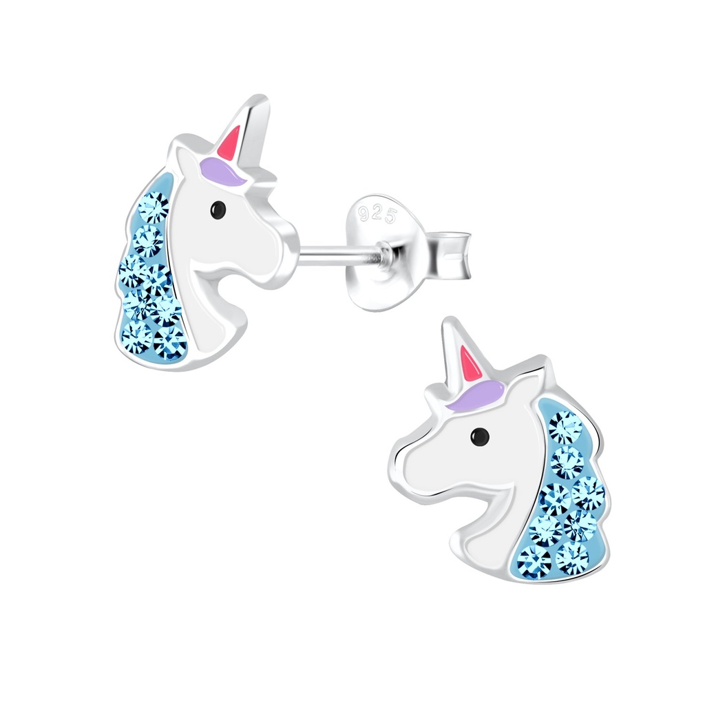 [10004504] Puces d'oreilles licorne en argent