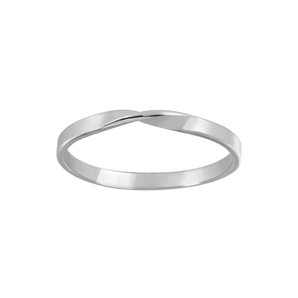 [10004494] Silver Twisted Ring (EU 52 / US 6)