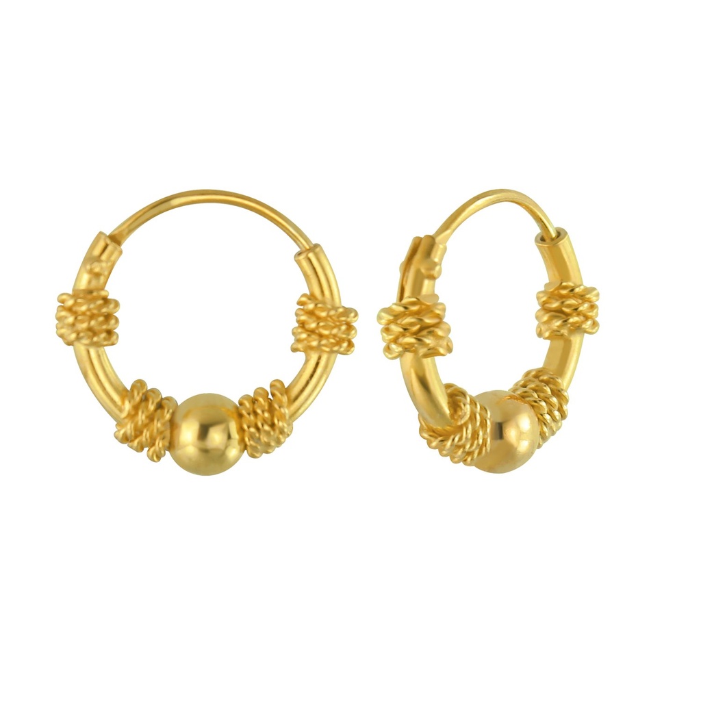 [10004490] 10mm Silver Bali Hoop