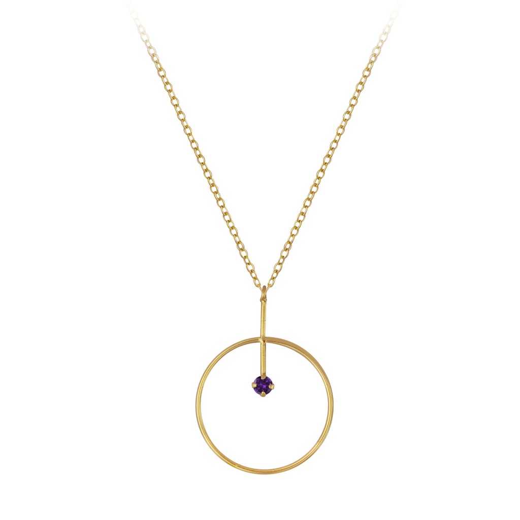Collier géométrique en argent zircon
