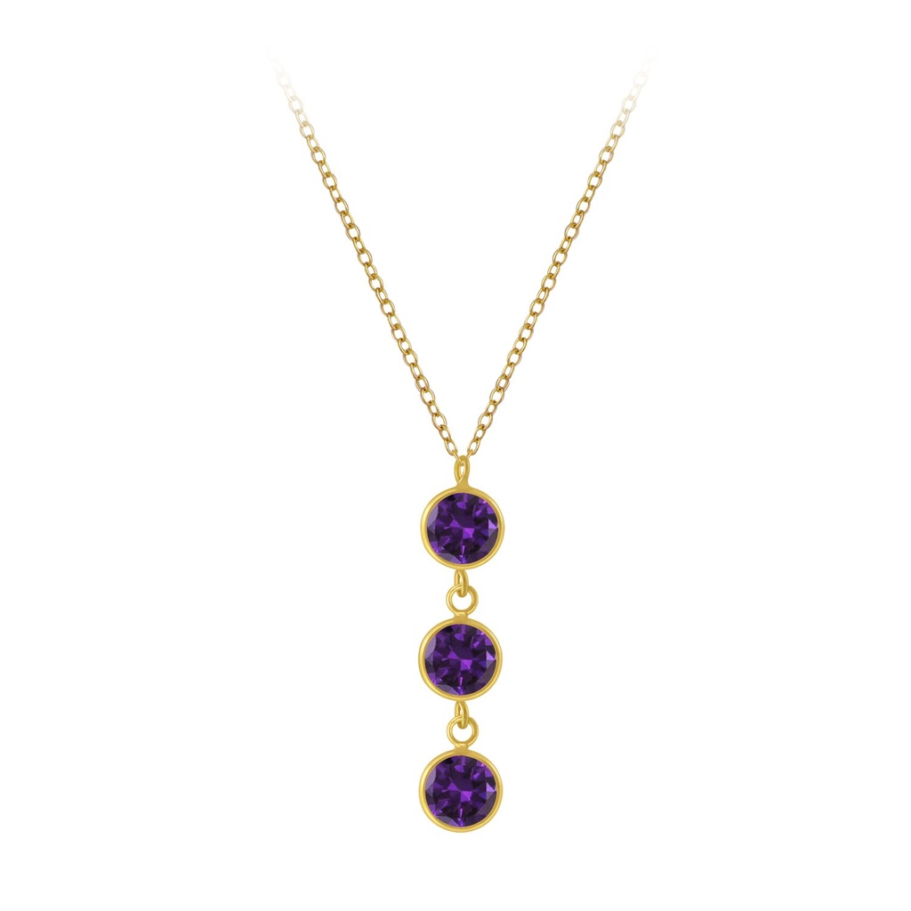 Collier en argent zircon rond