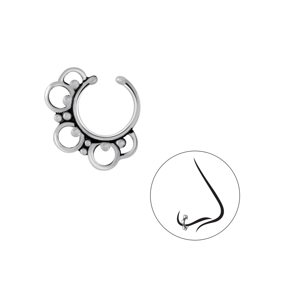 [10004412] Silver Bali Nose Clip