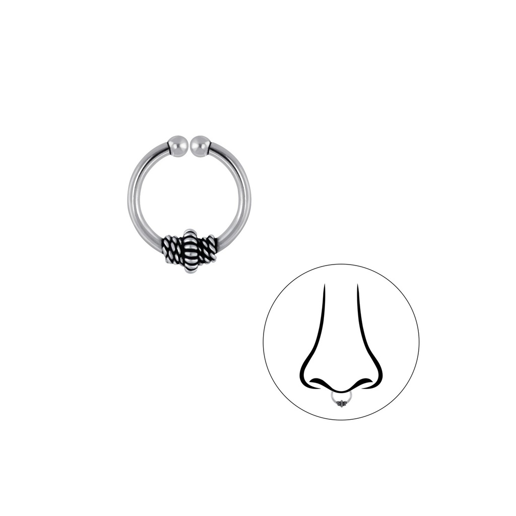 Clip de septum Bali en argent
