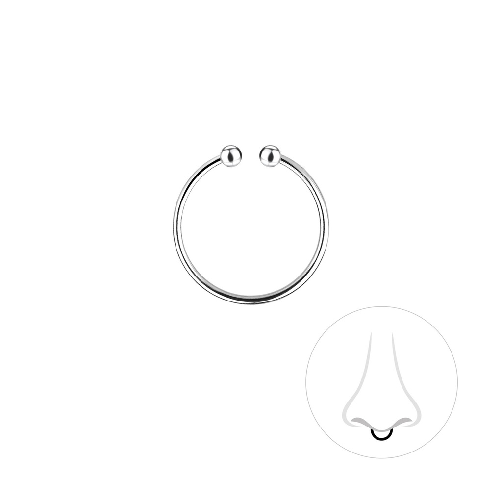 [10004400] 12mm Silver Septum Clip