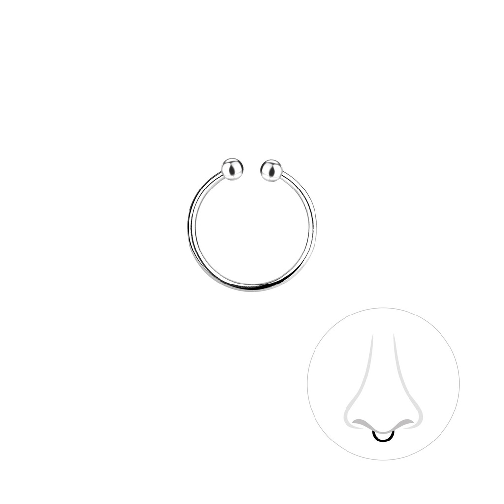 [10004399] 10mm Silver Septum Clip