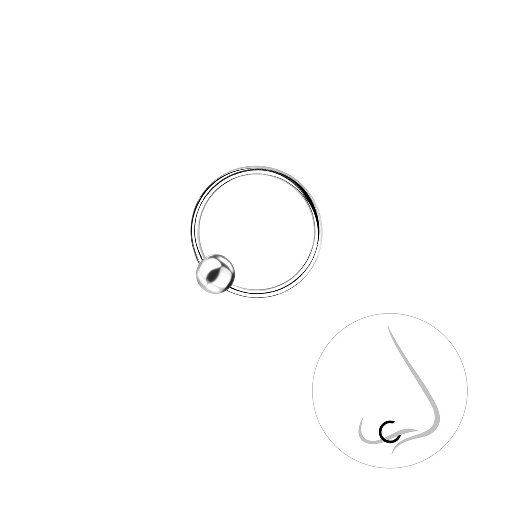 [10004376] 10mm Silver Ball Closure Ring