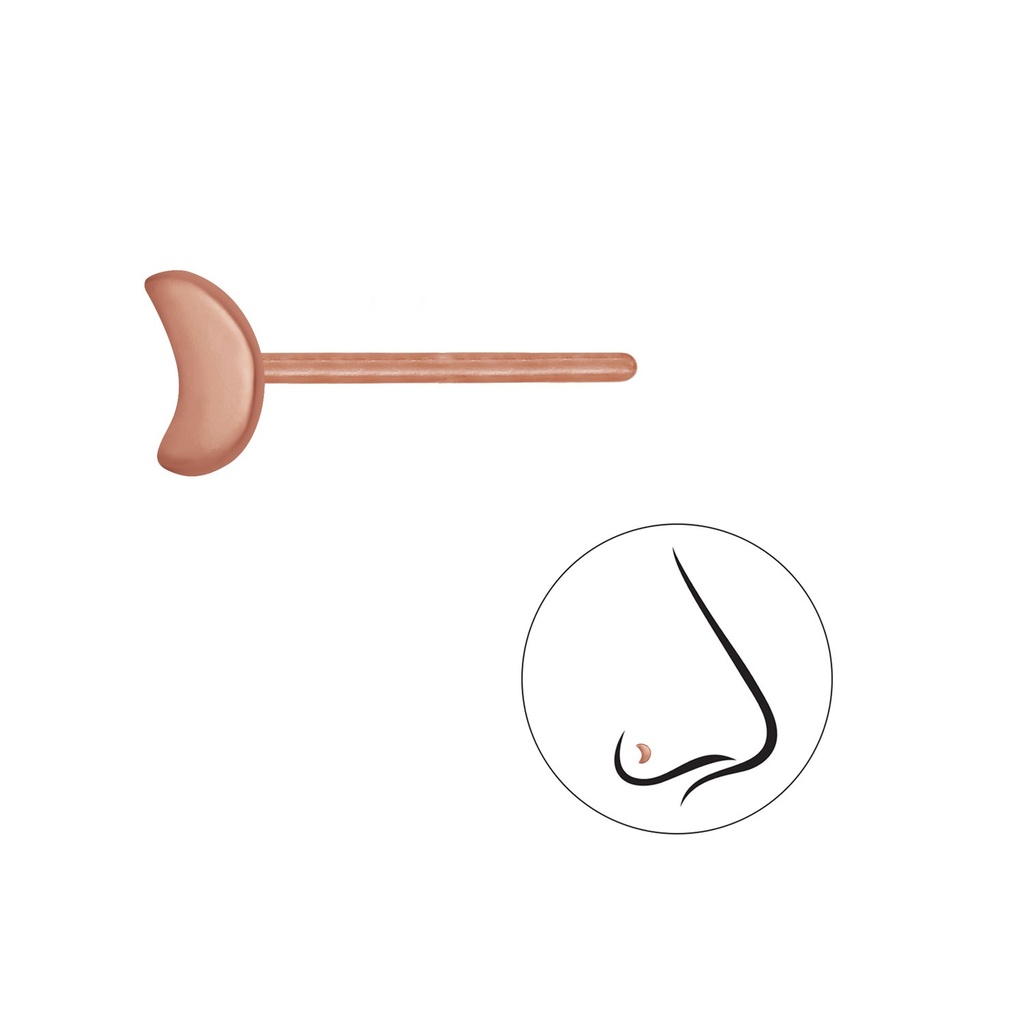 Clou de nez demi-lune en argent