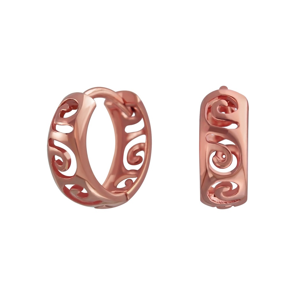 Silver Stencil Hoops