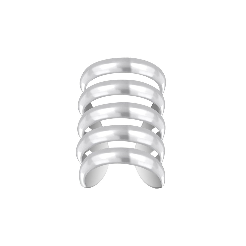 [10004026] Ear cuff cinq lignes en argent