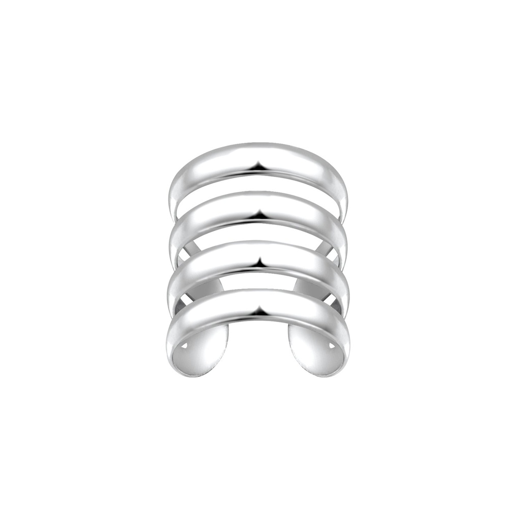 [10004025] Silver Four Line Ear Cuff