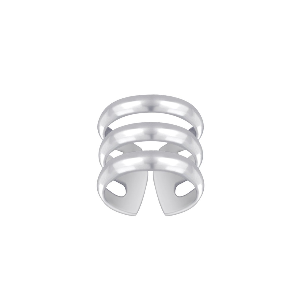 [10004024] Silver Triple Line Ear Cuff