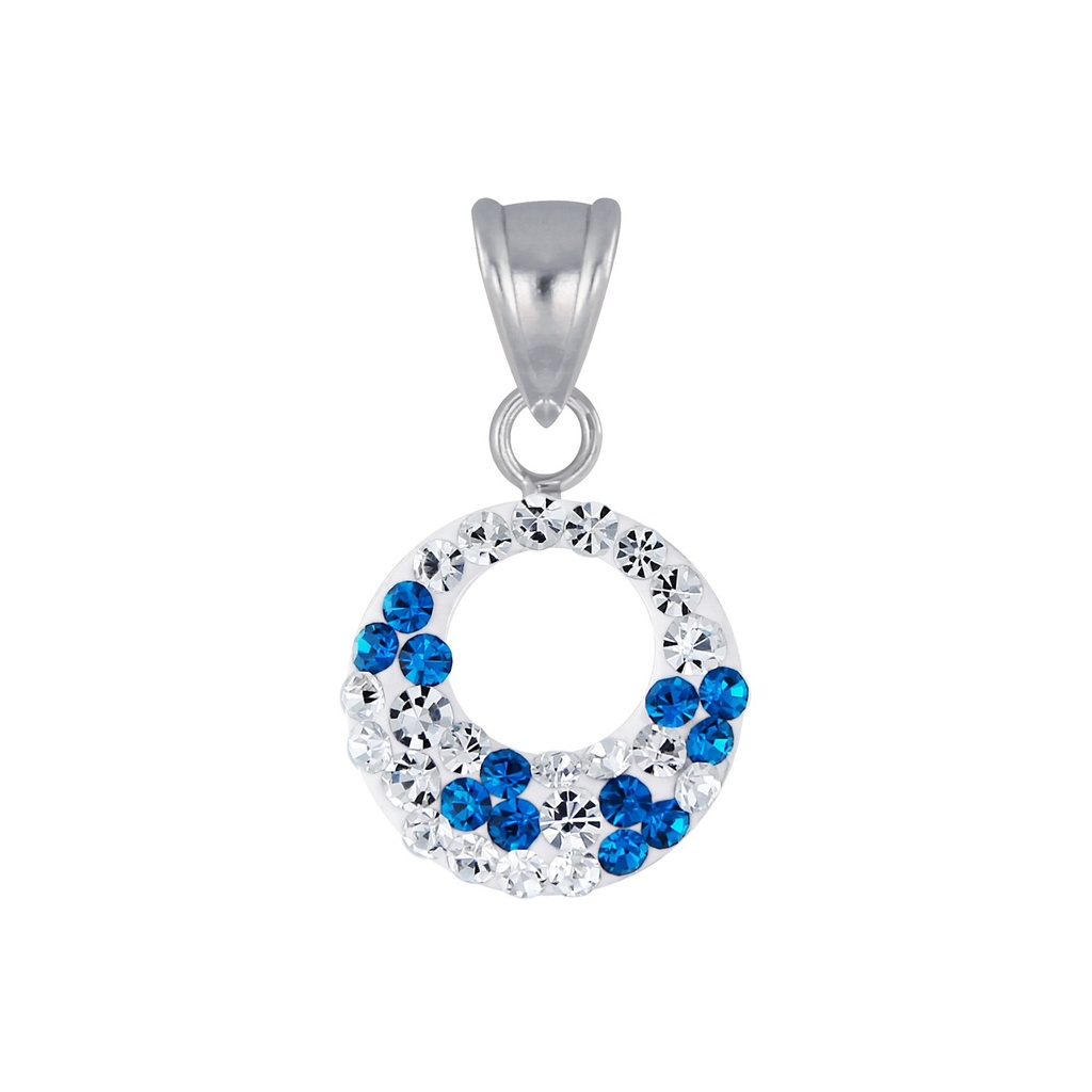 Pendentif en argent cristal rond