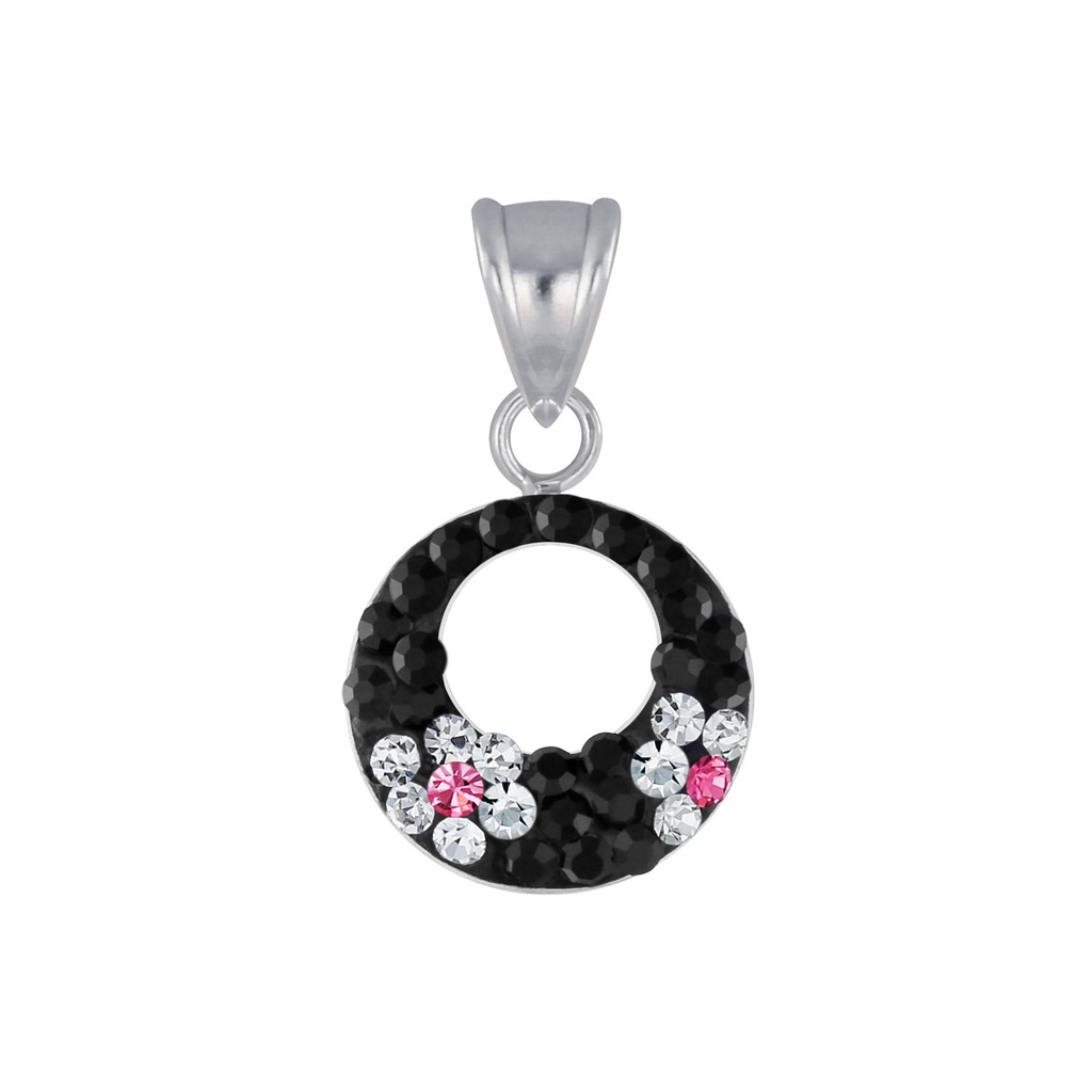 Pendentif en argent cristal rond