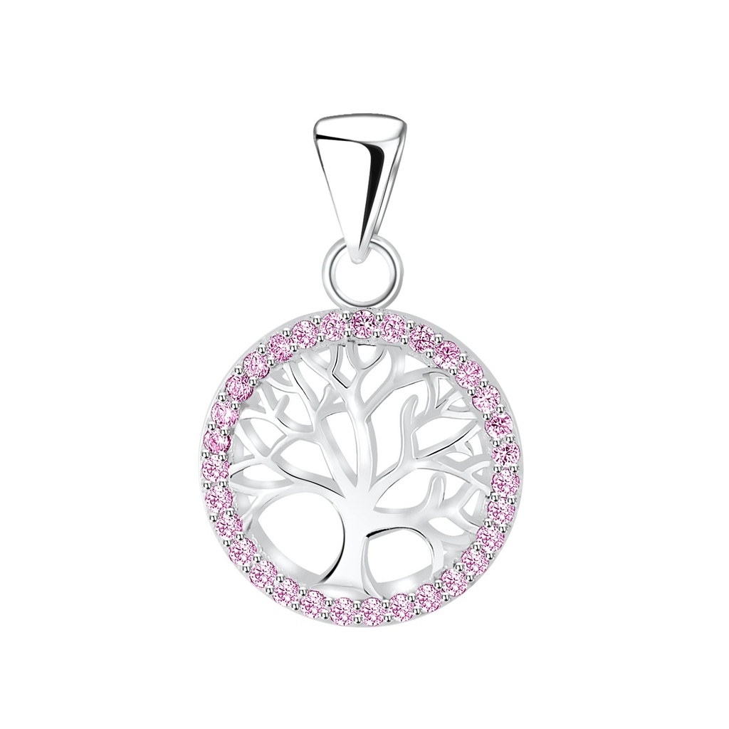 Pendentif arbre de vie en argent zircon