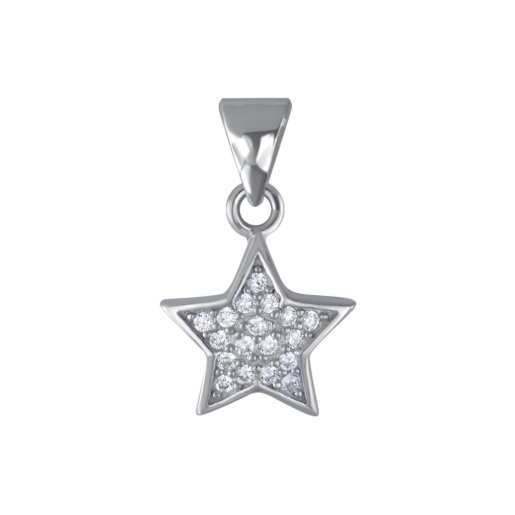 Pendentif en argent zircon étoile