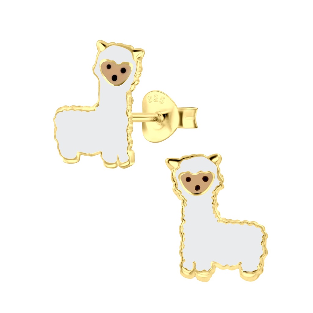 Silver Alpaca Stud Earrings