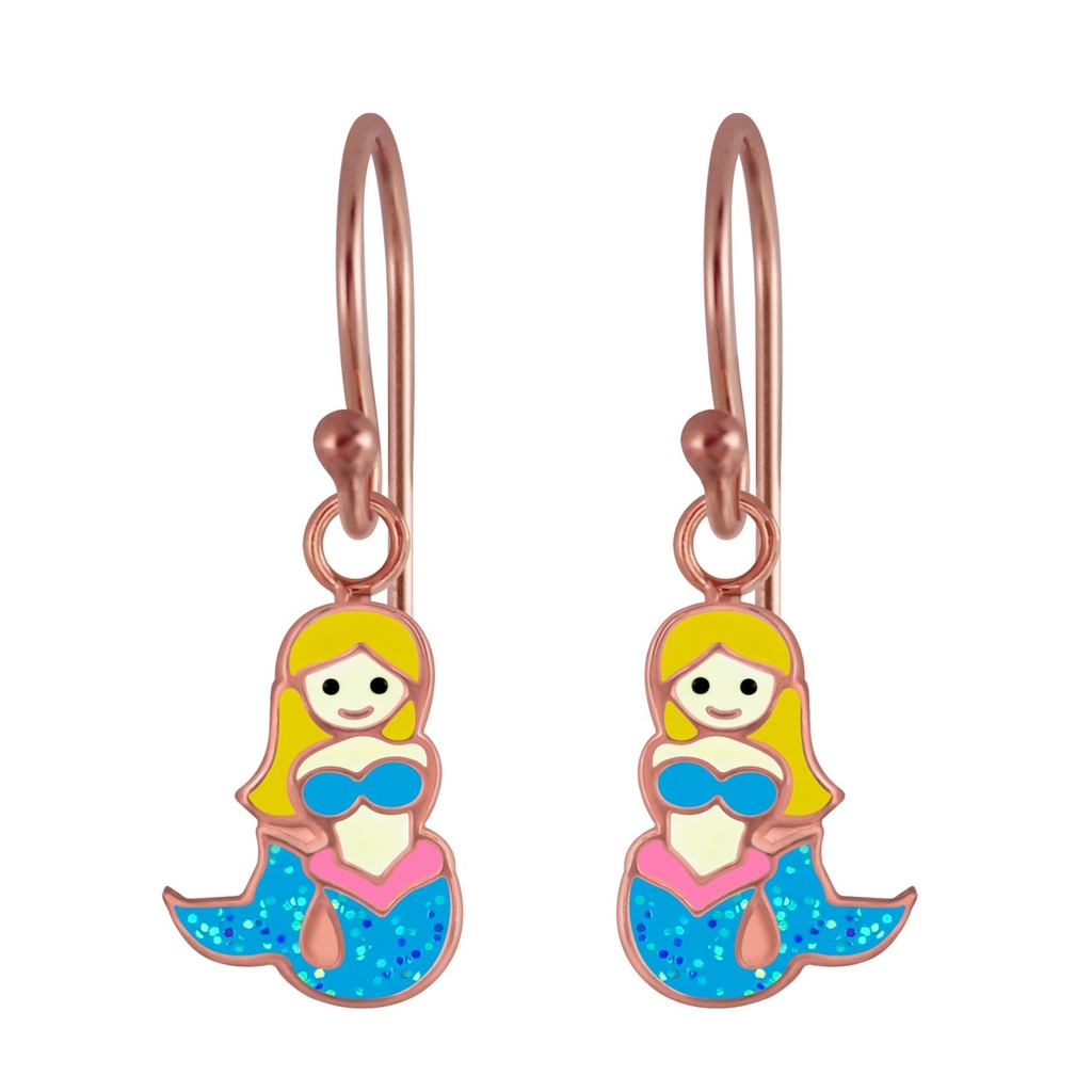 Boucles d'oreilles sirène en argent
