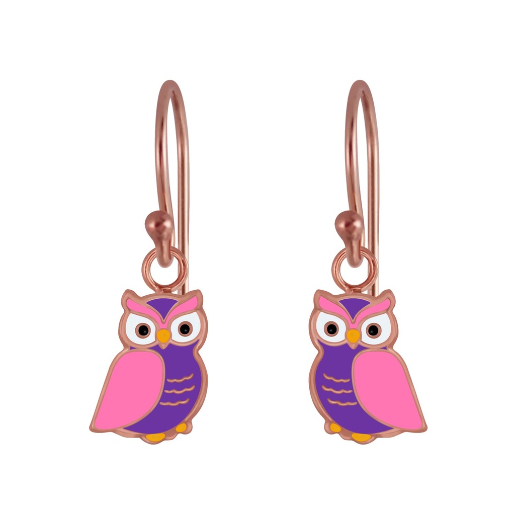 Boucles d'oreilles hibou en argent