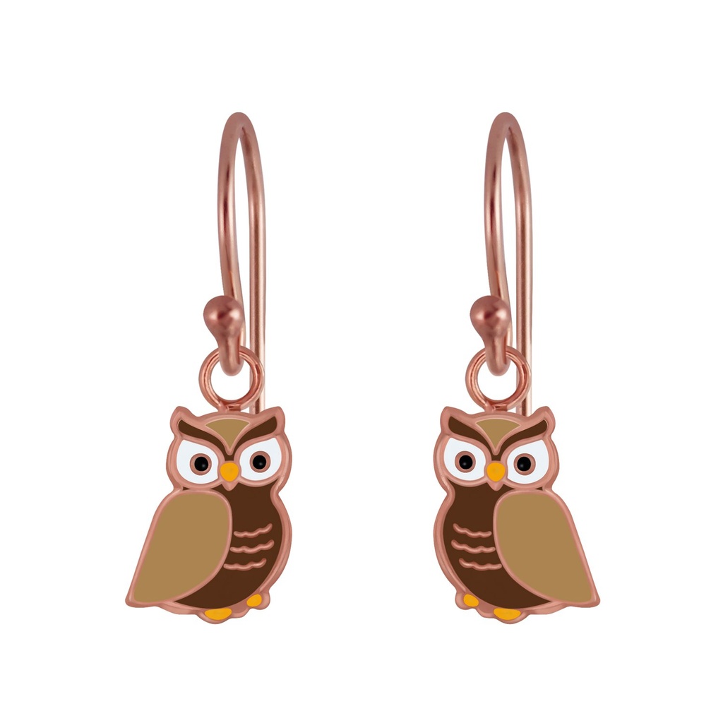 Boucles d'oreilles hibou en argent