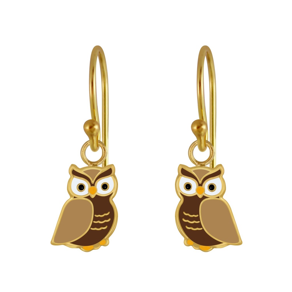 Silver Owl Earrings